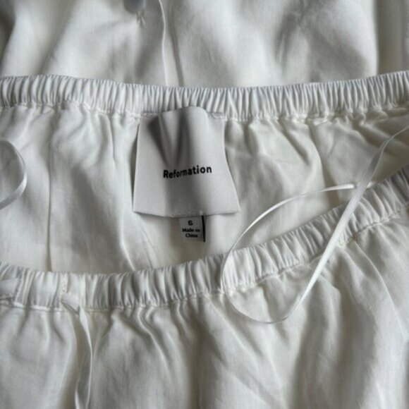 NEW Reformation Valetta Two Piece Matching Skirt Set in White | US 6 UK 10 - Picture 10 of 15